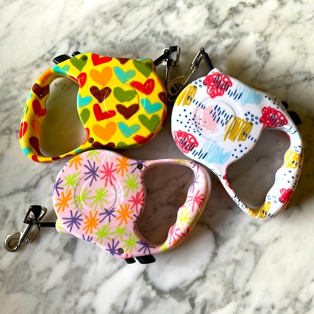 Retractable dog leashes bundle